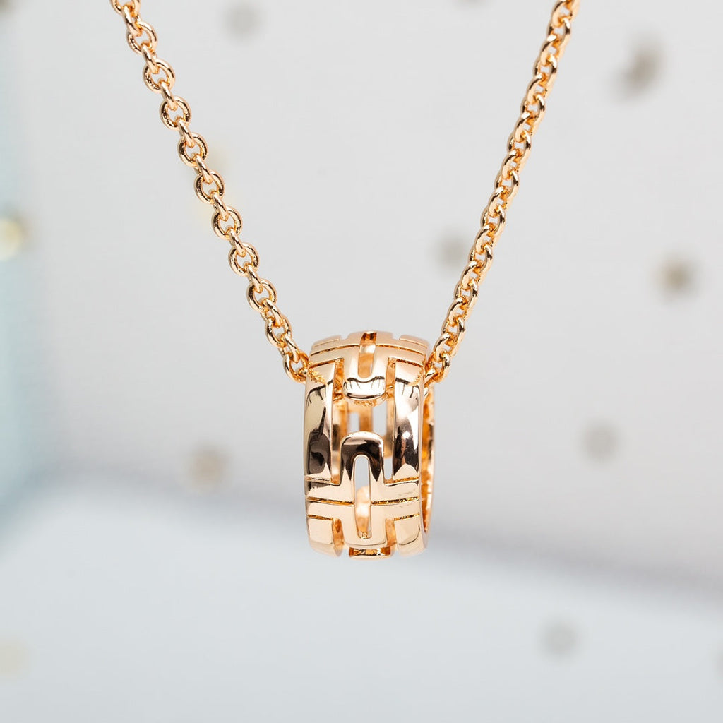 Bvlgari Parentesi Necklace Pink Gold