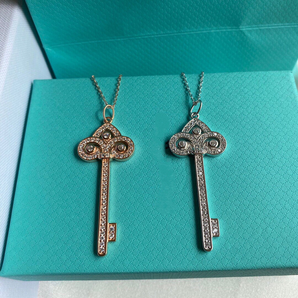 Tiffany Key Necklace Cubic Zirconia