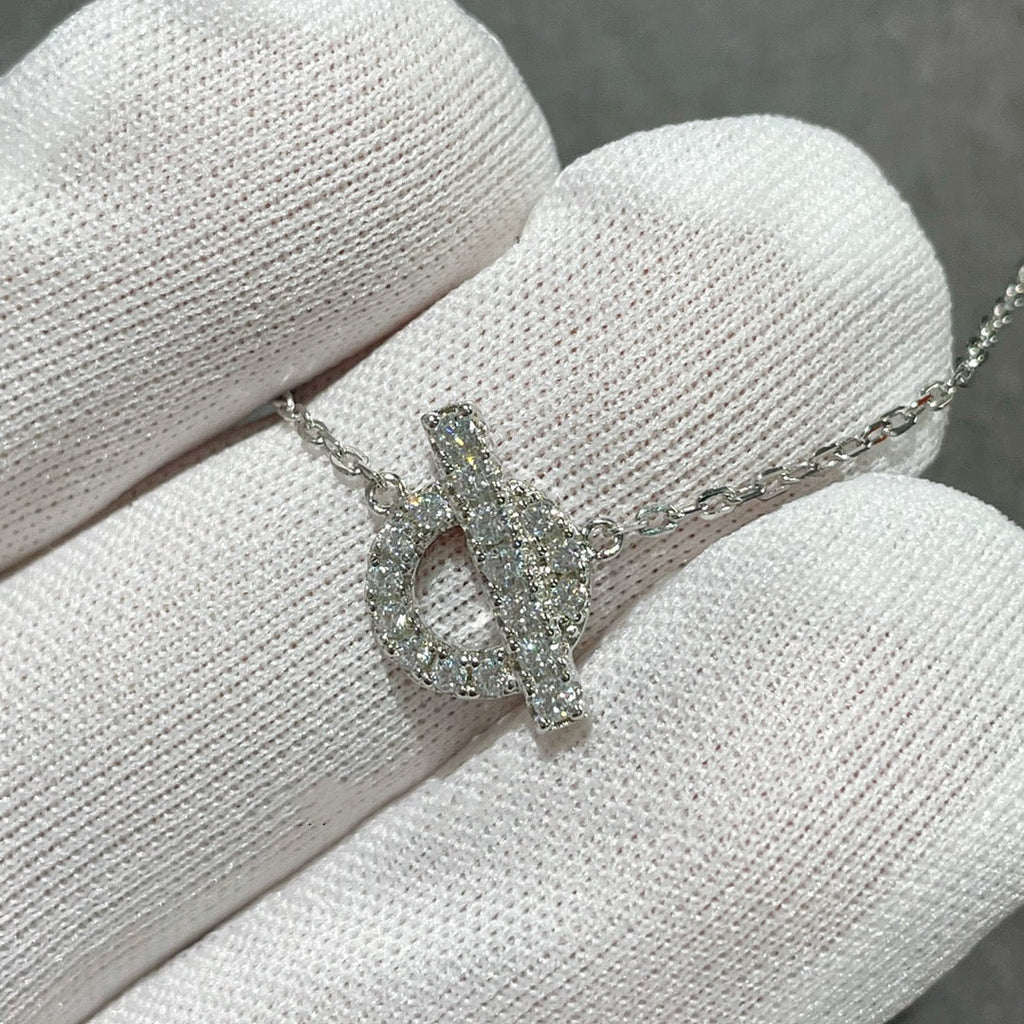 Hermes Echappee Necklace Cubic Zirconia