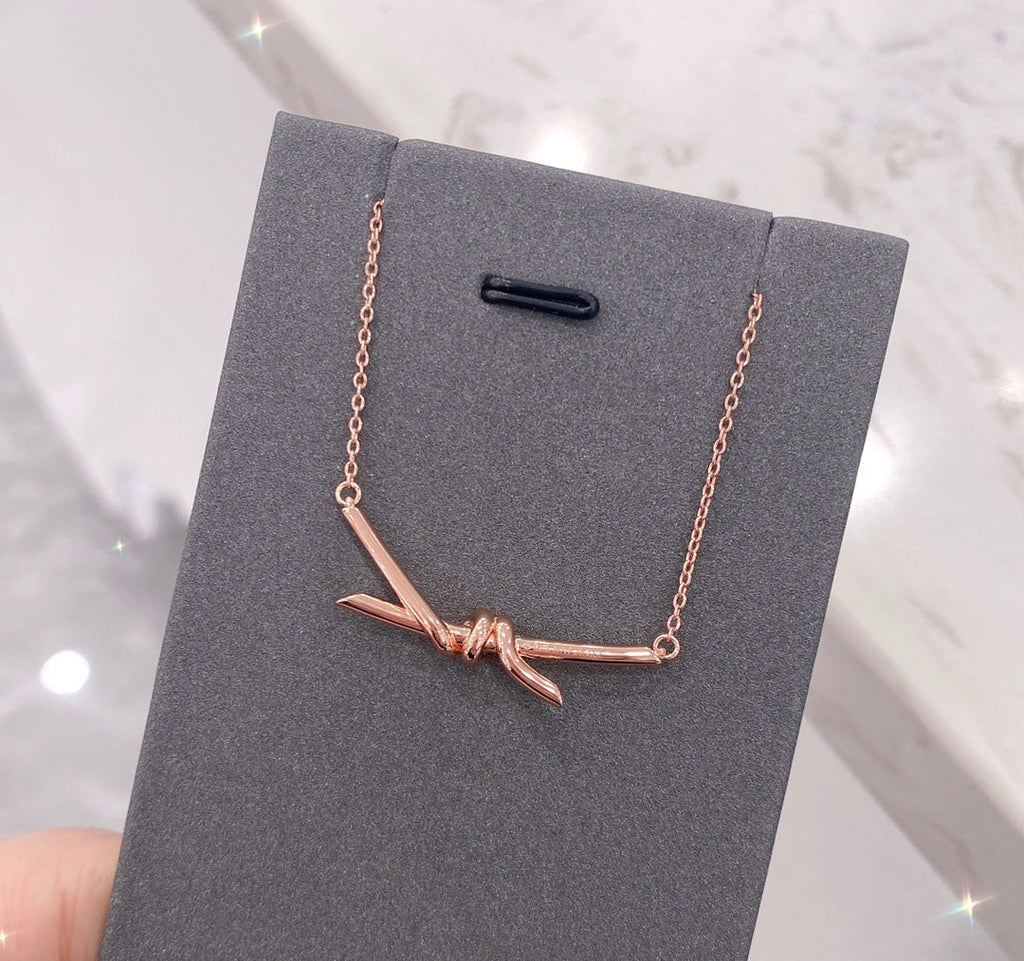 Tiffany Knot Necklace Cubic Zirconia