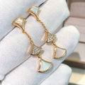 Bvlgari Dream Earrings 3 Motifs Cubic Zirconia MOP Pink Gold