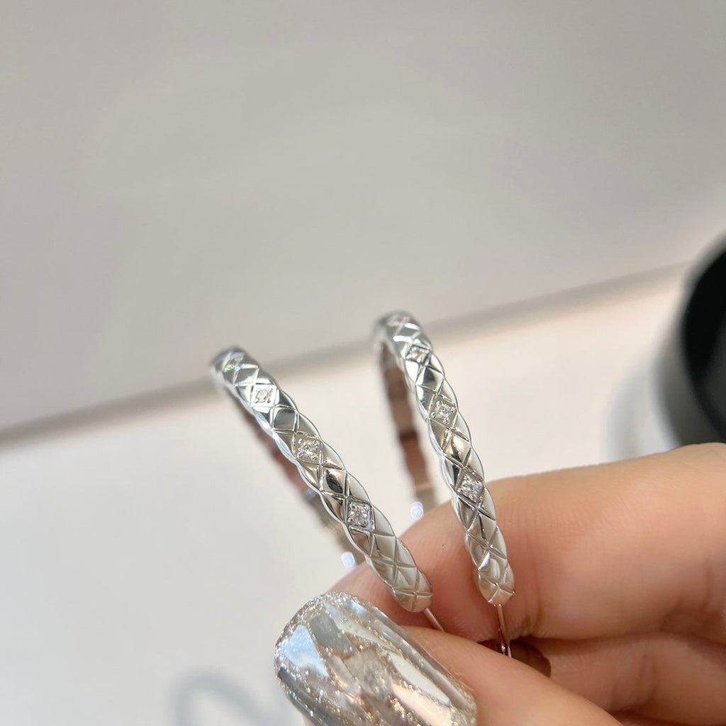 Chanel Crush Cubic Zirconia Hoop Earrings