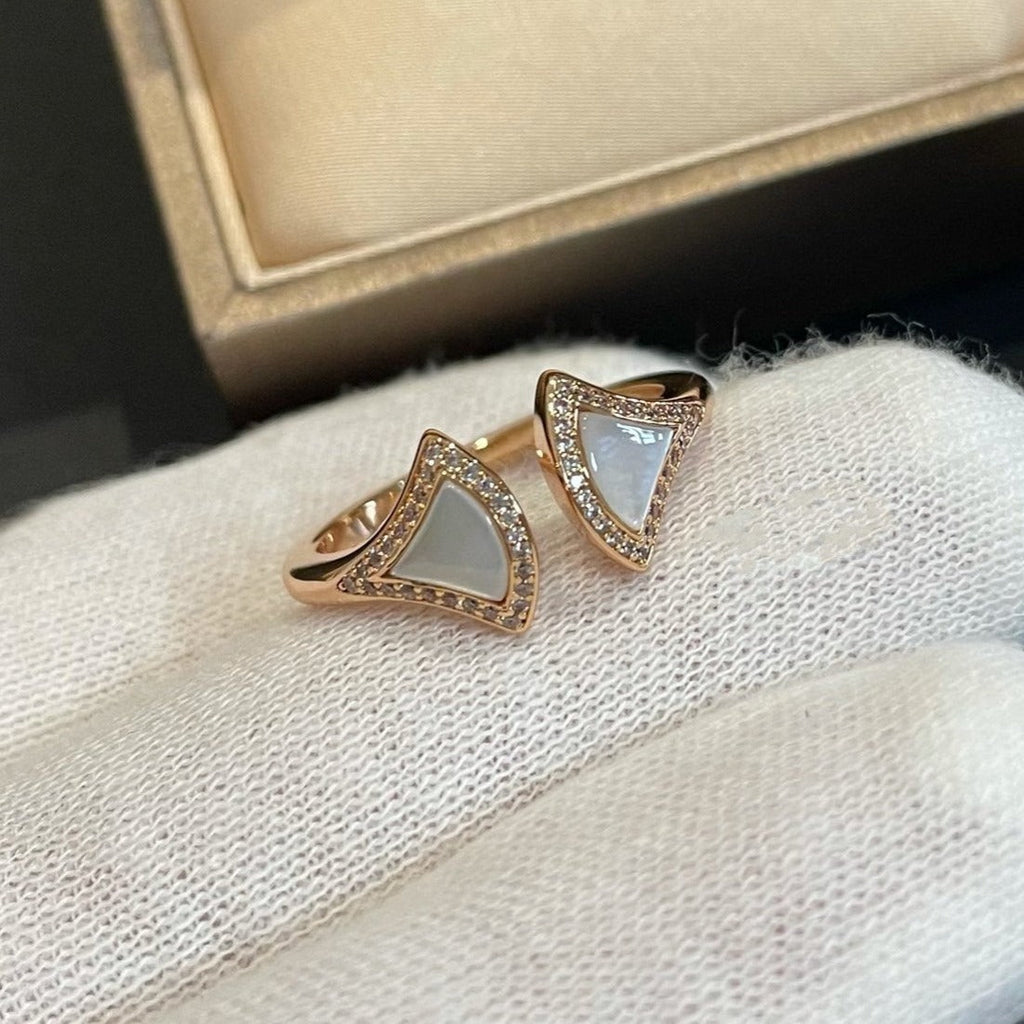 Bvlgari Dream MOP Cubic Zirconia Open Ring