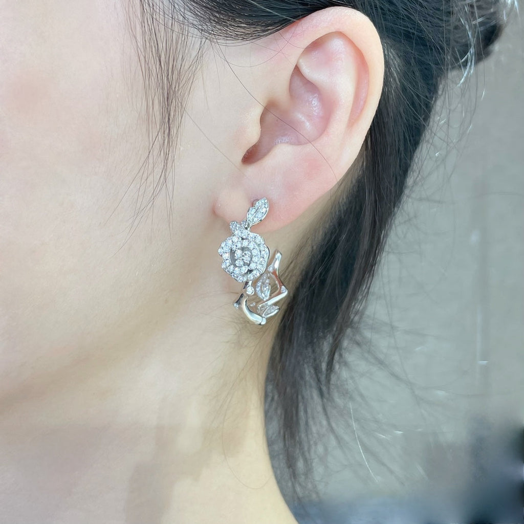 Dior Rose Bagatelle Cubic Zirconia Earrings