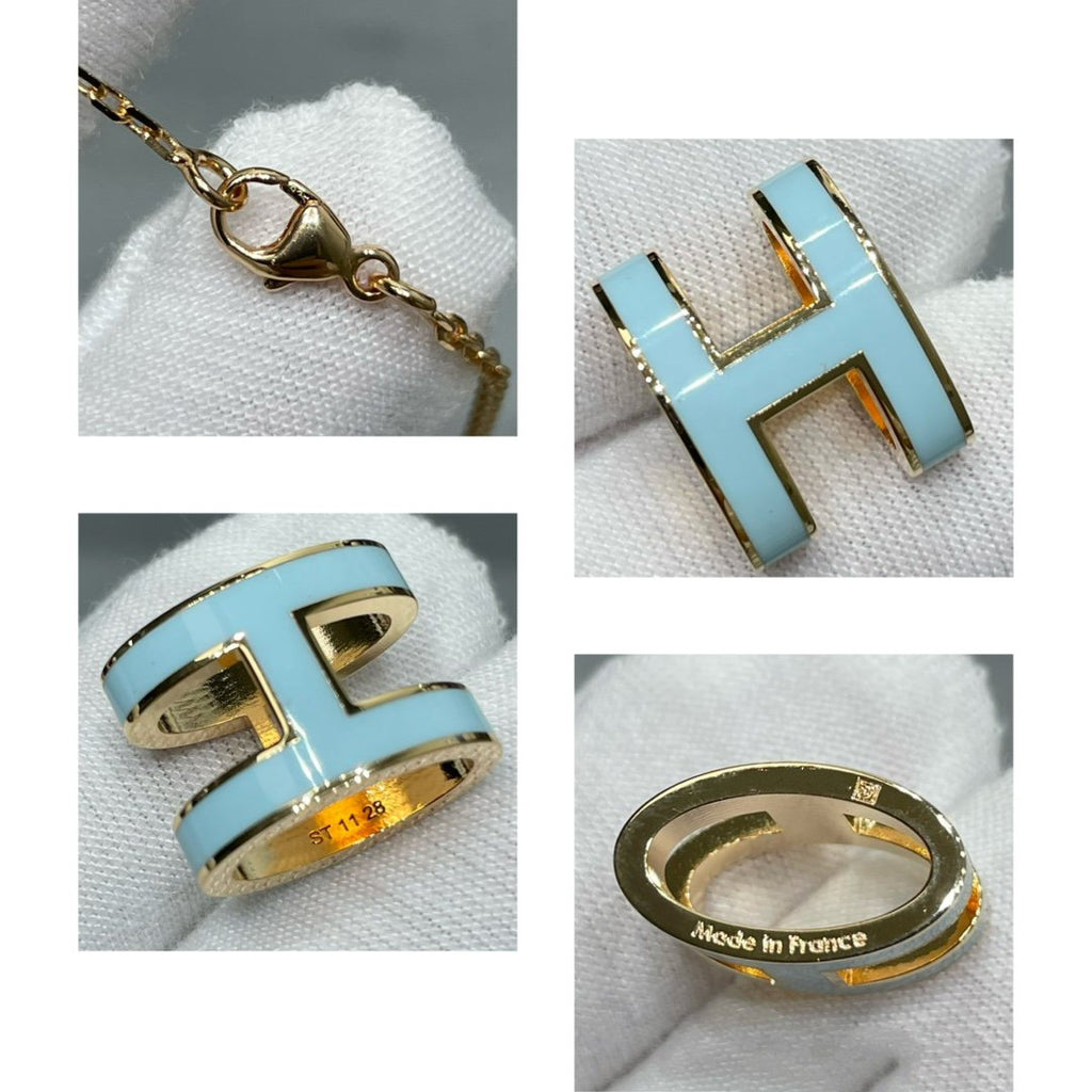 Hermes Pop H Sky Blue Necklace