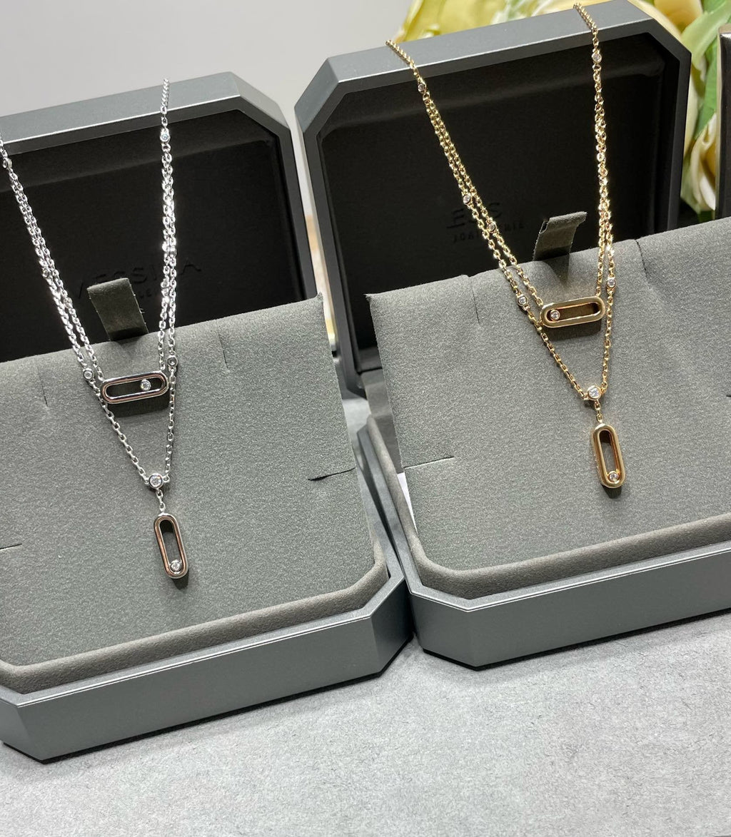 Messika Move Uno 2 Row Cubic Zirconia Necklace