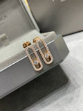 Messika Move Uno Stud Cubic Zirconia Paved Earrings