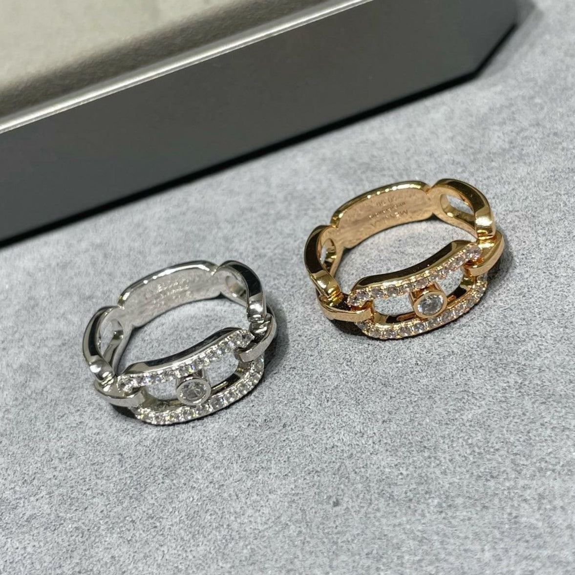 Messika Move Link Cubic Zirconia Paved Ring