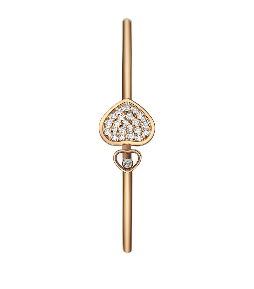 Chopard Happy Heart Pink Gold Bracelet Cubic Zirconia