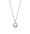 Chopard Happy Pendant Silver 3 Cubic Zirconia Necklace