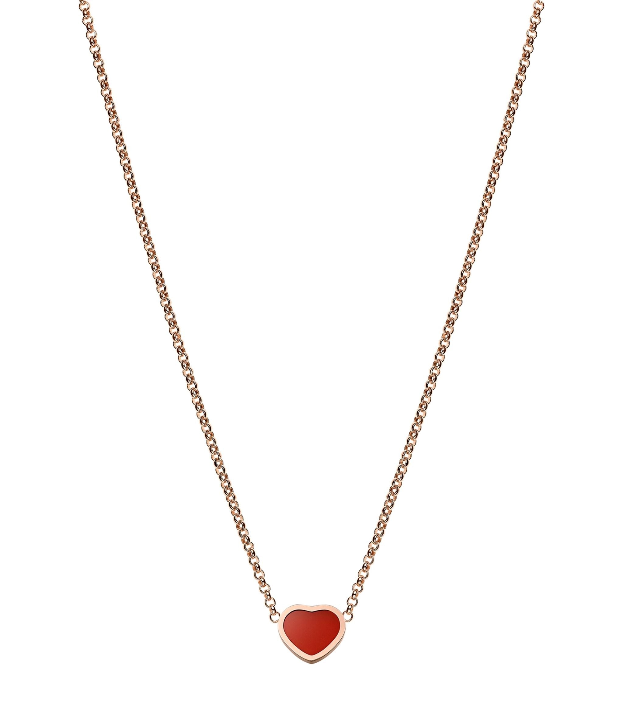 Chopard Heart Pendant Carnelian Necklace