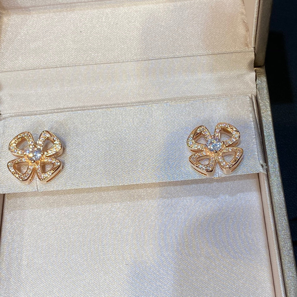 Bvlgari Fiorever Cubic Zirconia Stud Earrings