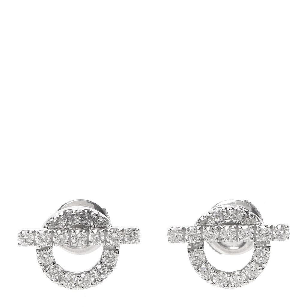 Hermes Echappee Mini Cubic Zirconia Stud Earrings