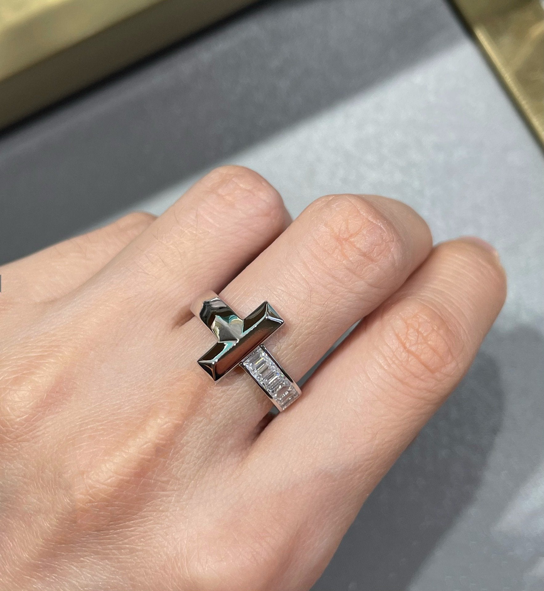 Tiffany T1 Wide 4.5MM Cubic Zirconia Ring