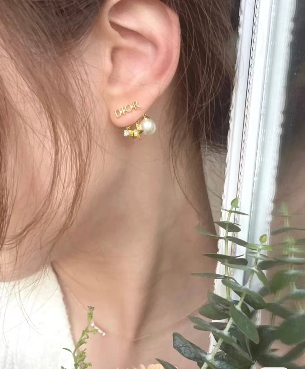 Dior CD Diorevolution Earrings Gold-Finish Metal