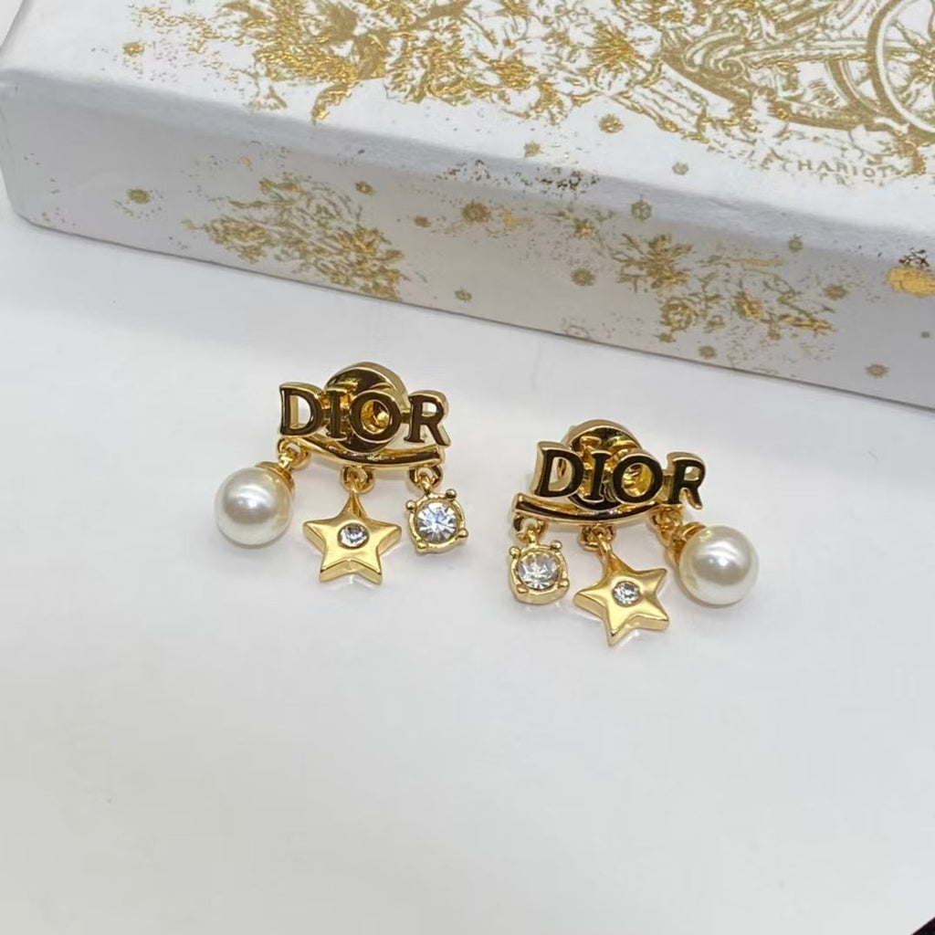 Dior CD Diorevolution Earrings Gold-Finish Metal