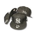 New York Yankees with White Embroidered Logo and “New York or Nowhere” Script Black – Snapback Cap