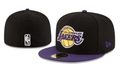 Los Angeles Lakers NBA Snapback Cap with Embroidered Logo and Purple Brim – Black