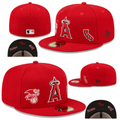 Los Angeles Angels California Heritage Fitted Hat – Red