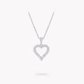 Graff Heart Silhouette Silver Cubic Zirconia Necklace