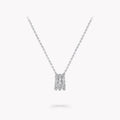 Graff Laurence Signature Triple Paved Silver Cubic Zirconia Necklace