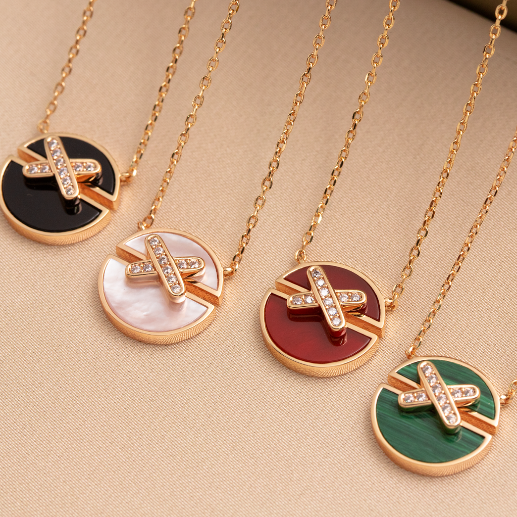 Chaumet Jeux de Pink Gold Cubic Zirconia Necklace
