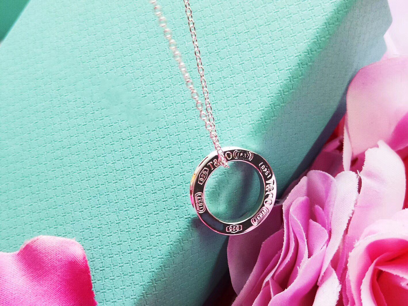 Tiffany Single Ring Necklace Chain Length