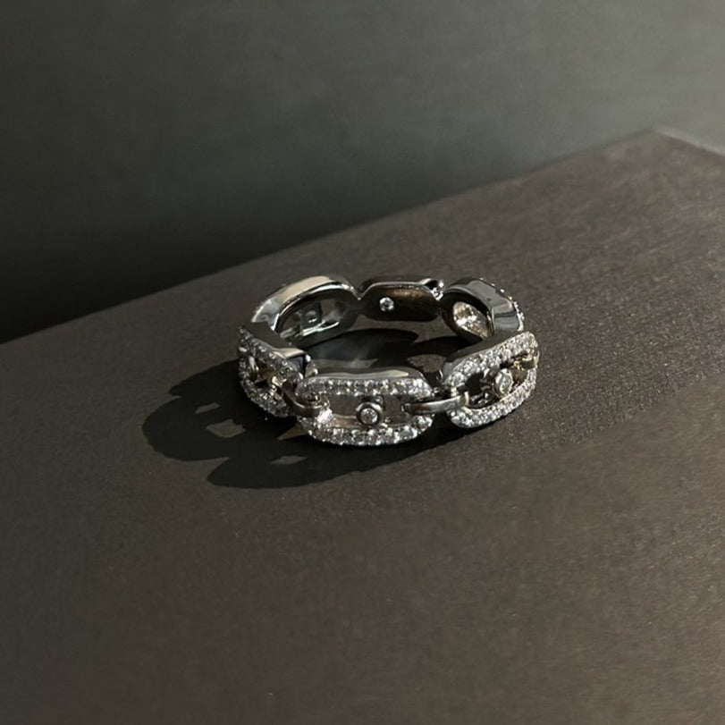 Messika Move Uno Ring Paved Silver Cubic Zirconia