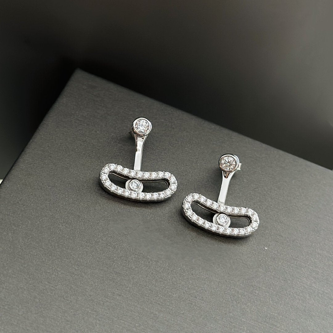 Messika Move Uno Silver Cubic Zirconia Earrings