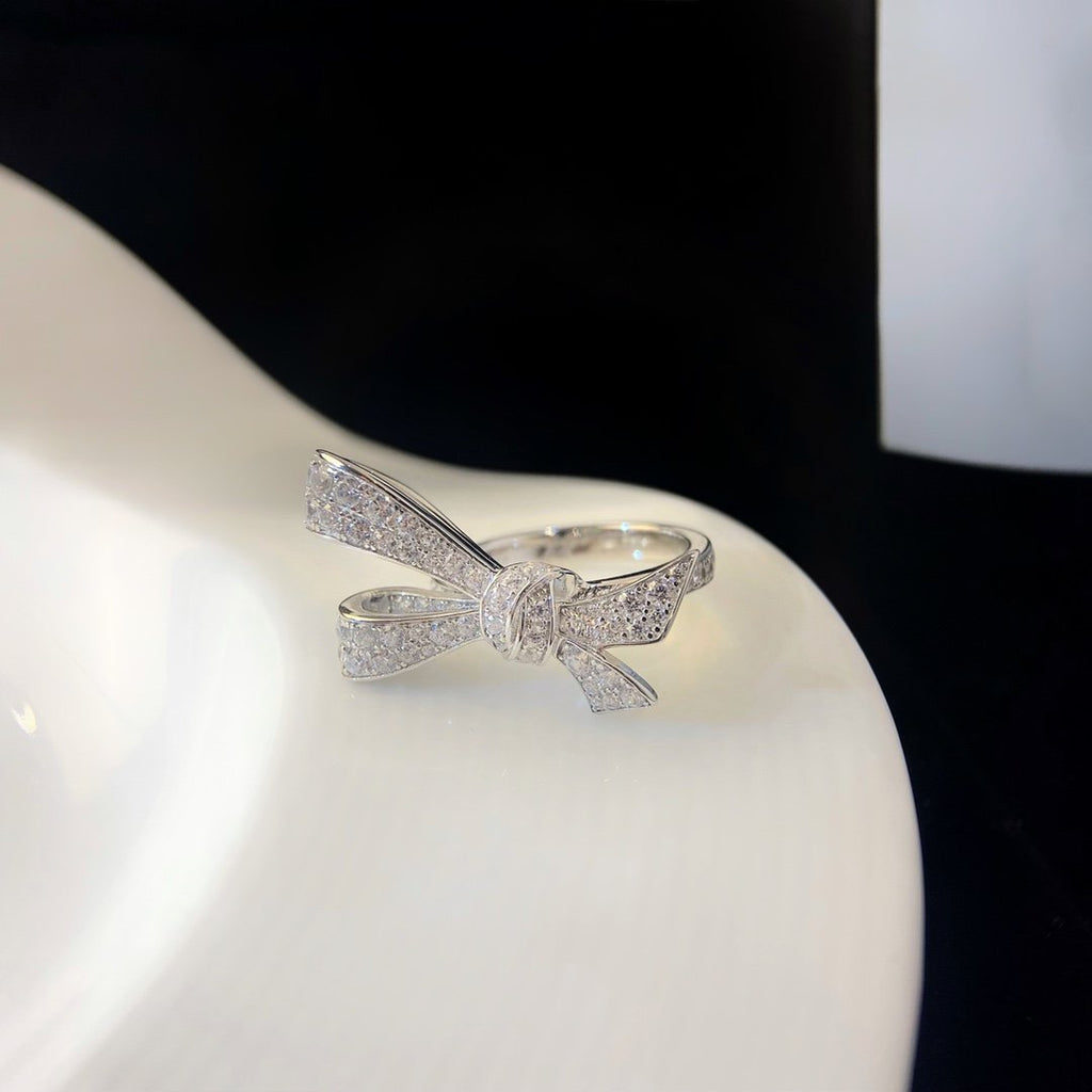Graff Tildas Bow Silver Cubic Zirconia Ring