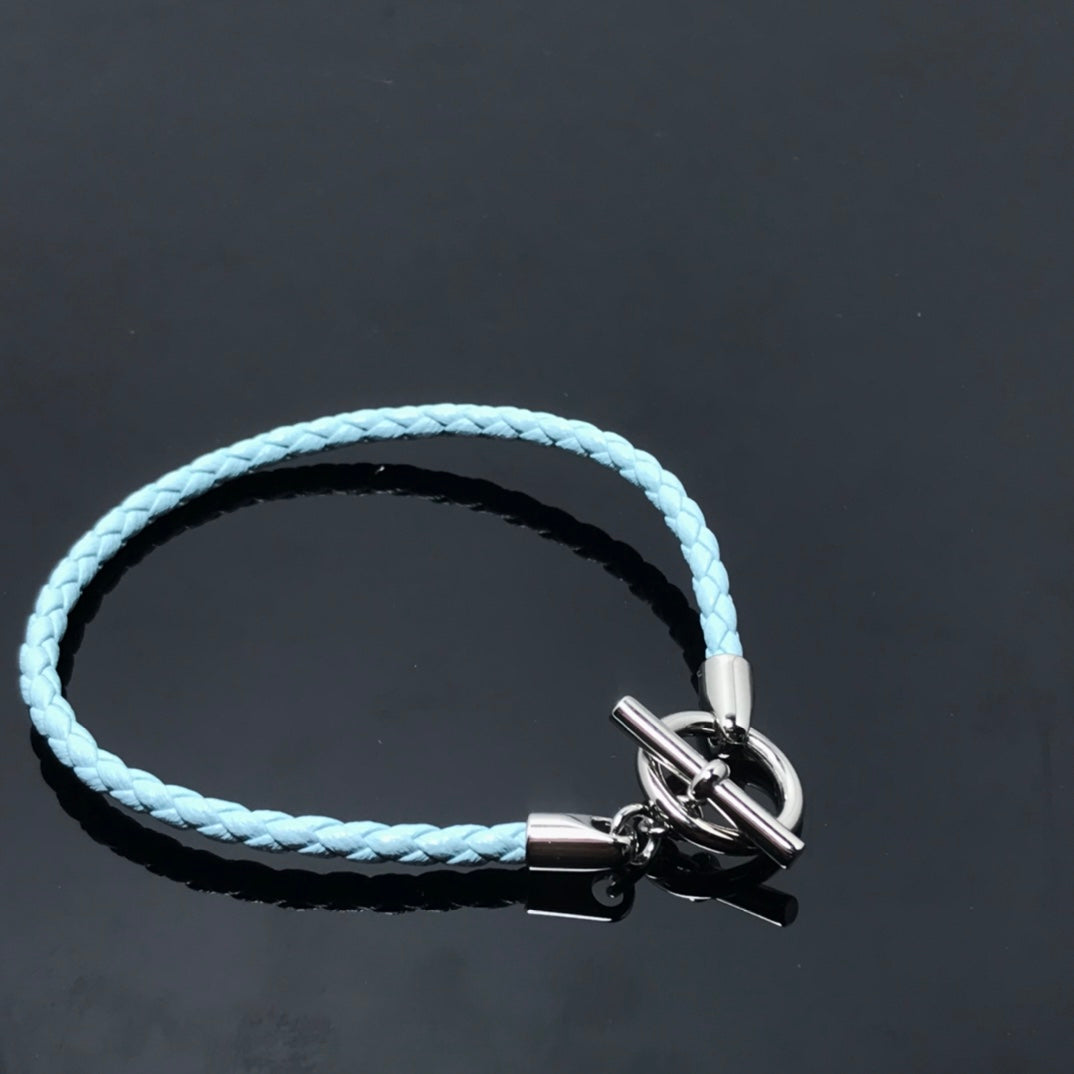 Hermes HM Leather Rope Bracelet Pig Nose
