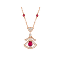 Bvlgari Dream Necklace Carnelian Cubic Zirconia Pink Gold