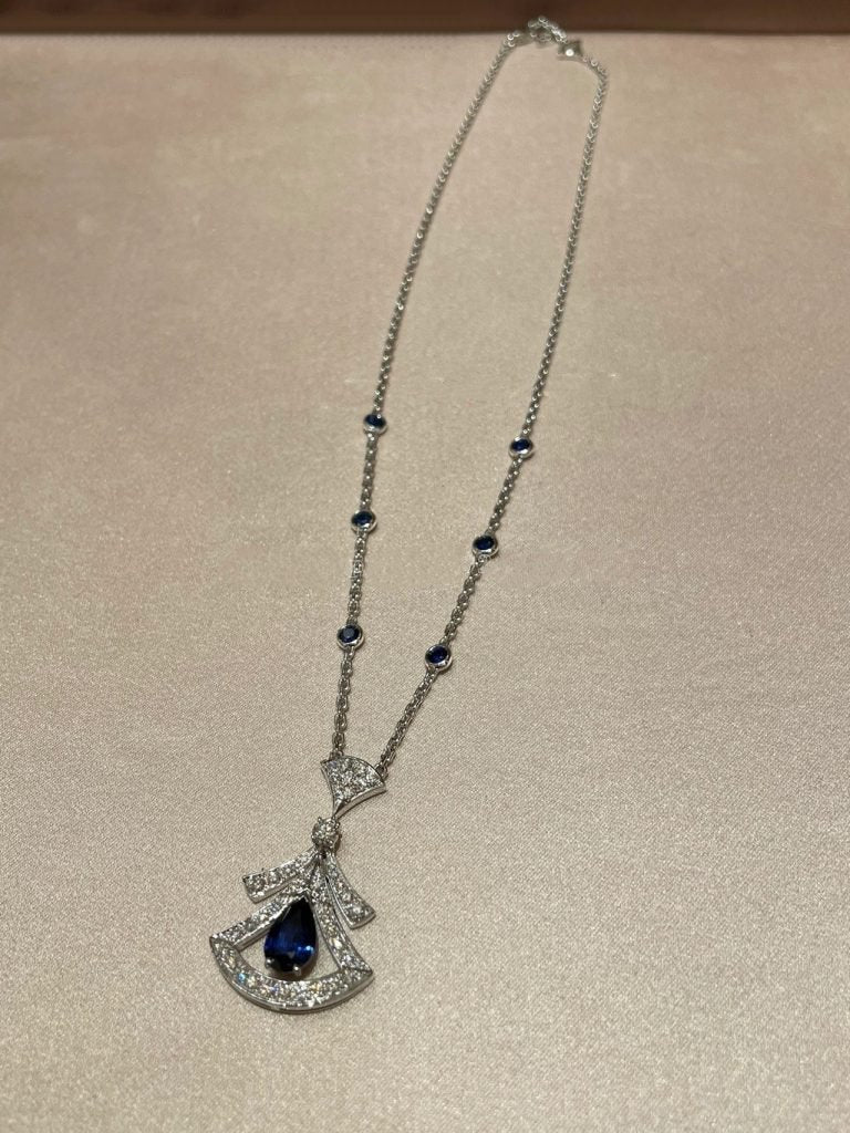 Bvlgari Dream Necklace Agate Cubic Zirconia Silver