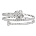 Bvlgari Fiorever Bracelet Silver Cubic Zirconia Double Row