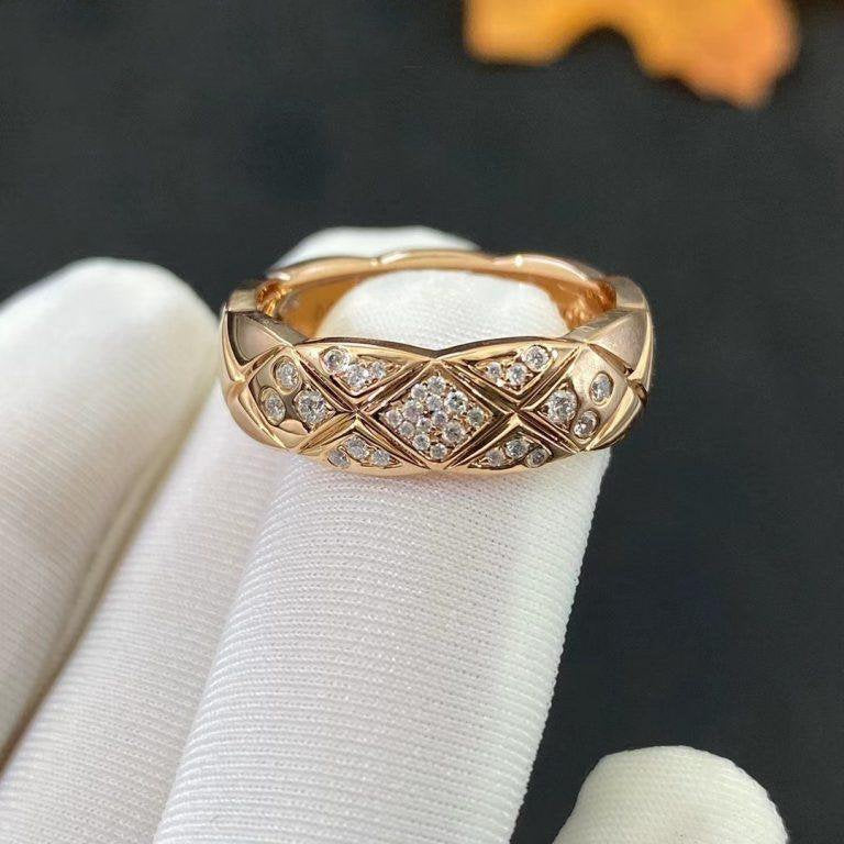 Chanel Crush Small Ring Pink Gold Cubic Zirconia