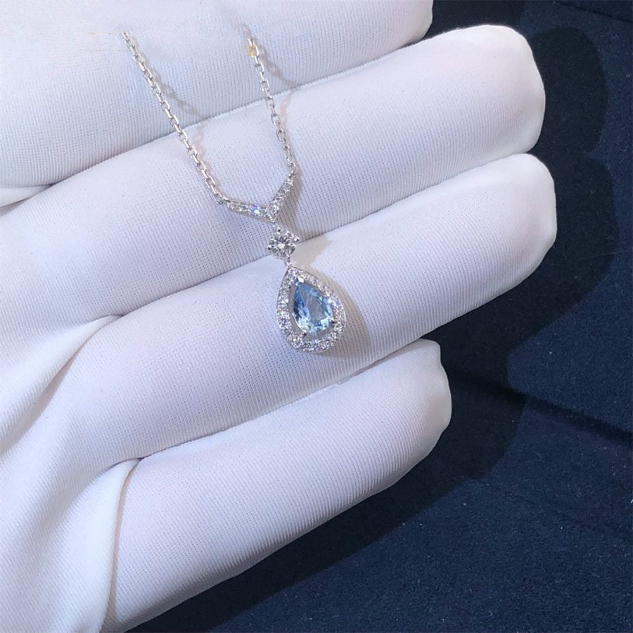 Chaumet Josephine Turquoise Light Silver Cubic Zirconia Necklace