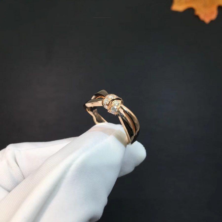 Chaumet Liens Ring Pink Gold Cubic Zirconia