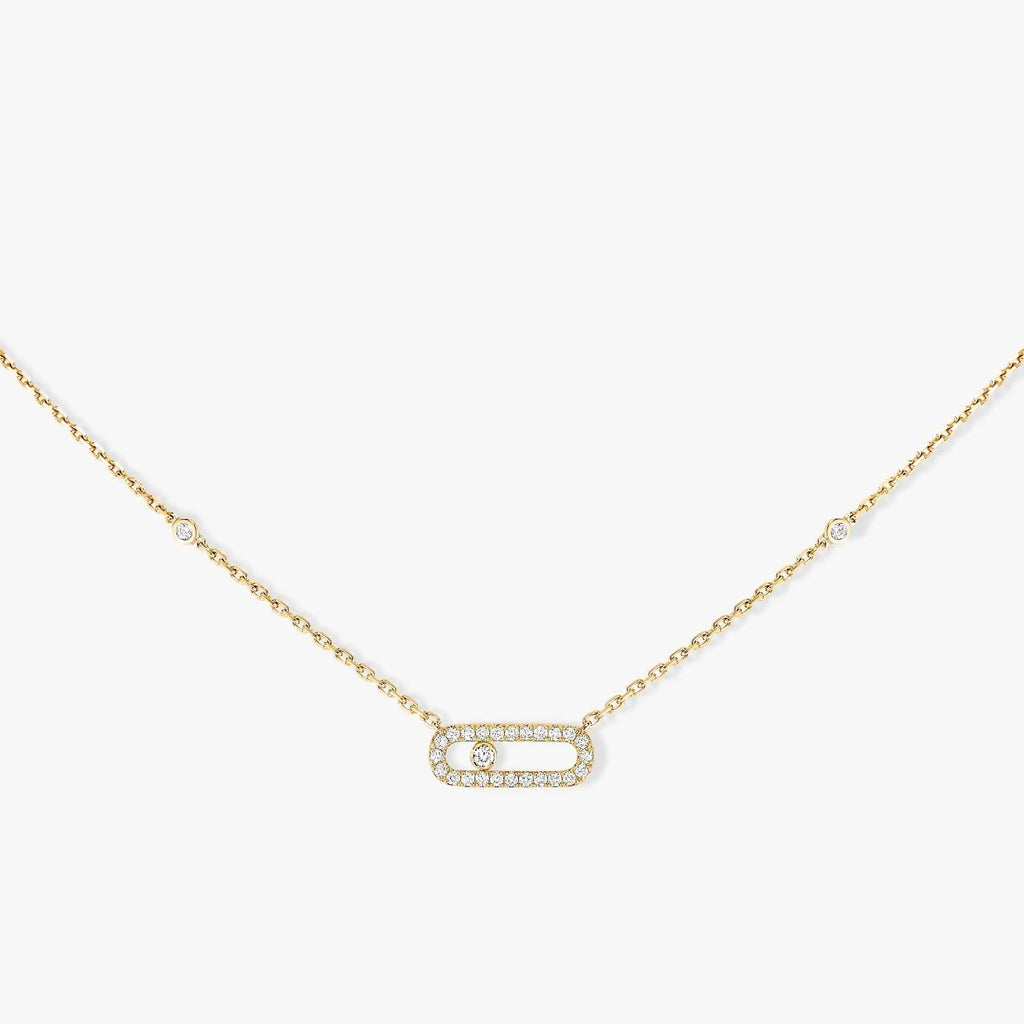 Messika Move Uno Paved Silver Cubic Zirconia Necklace