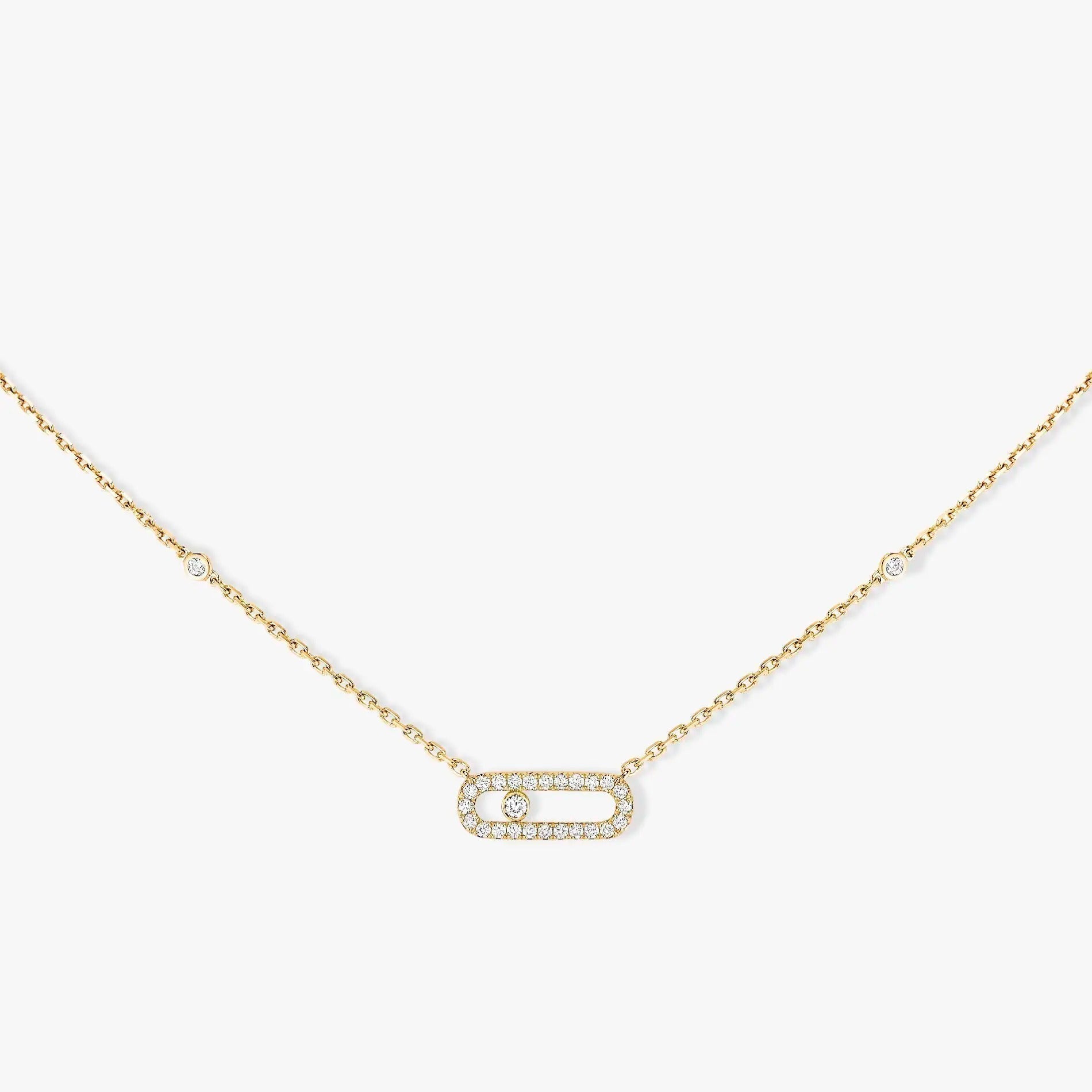 Messika Move Uno Paved Silver Cubic Zirconia Necklace