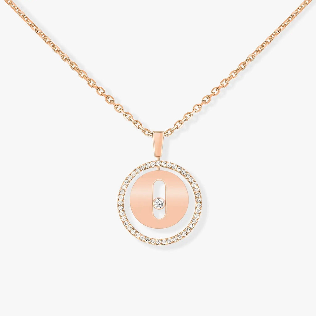 Messika Lucky Move PM Necklace Pink Gold Cubic Zirconia