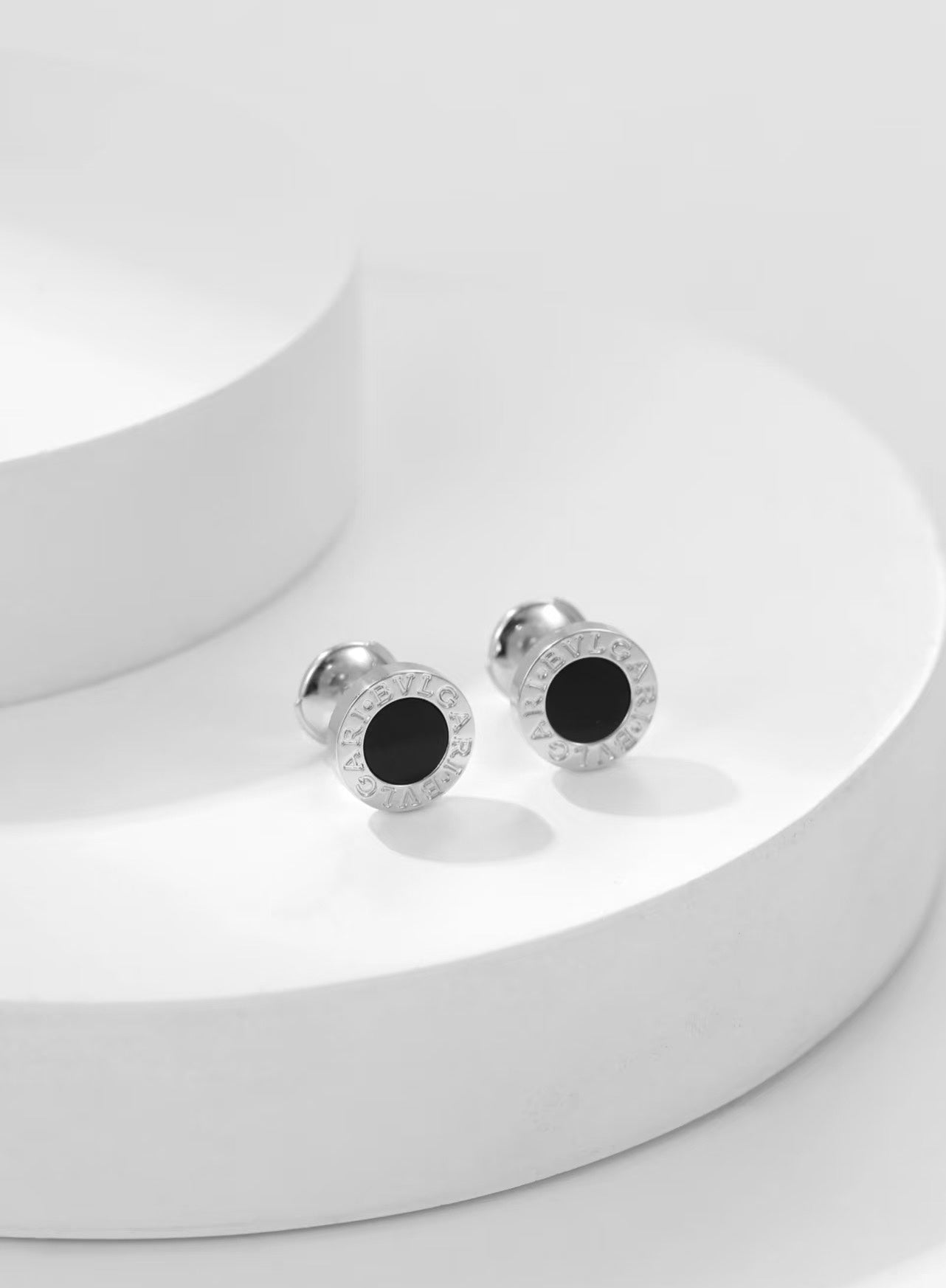 Bvlgari Pink Gold Stud Earrings
