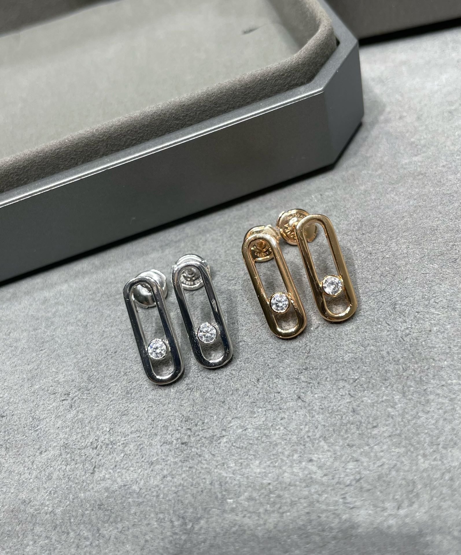 Messika Move Uno Small 1 Cubic Zirconia Earrings