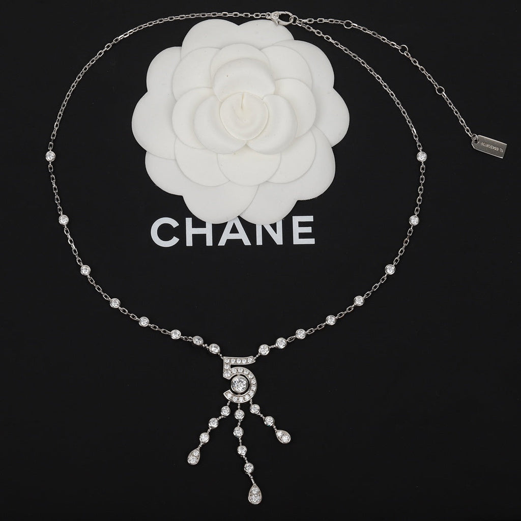 Chanel Eternal N5 Silver Cubic Zirconia Bracelet