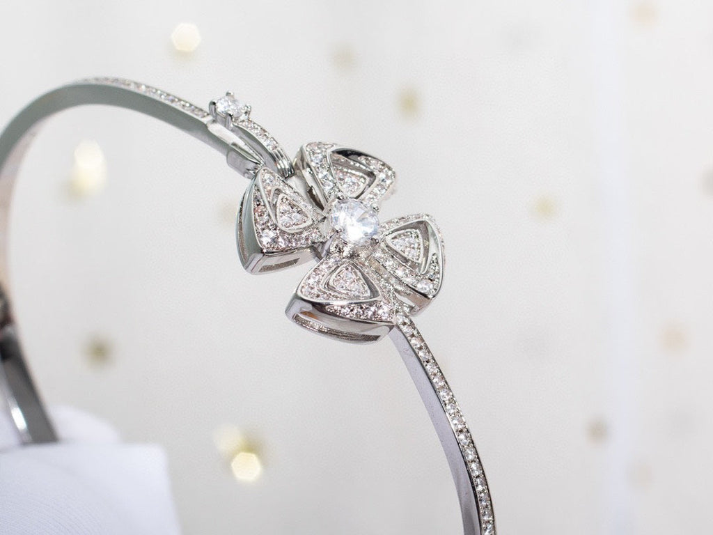 Bvlgari Fiorever Cubic Zirconia Silver Bracelet