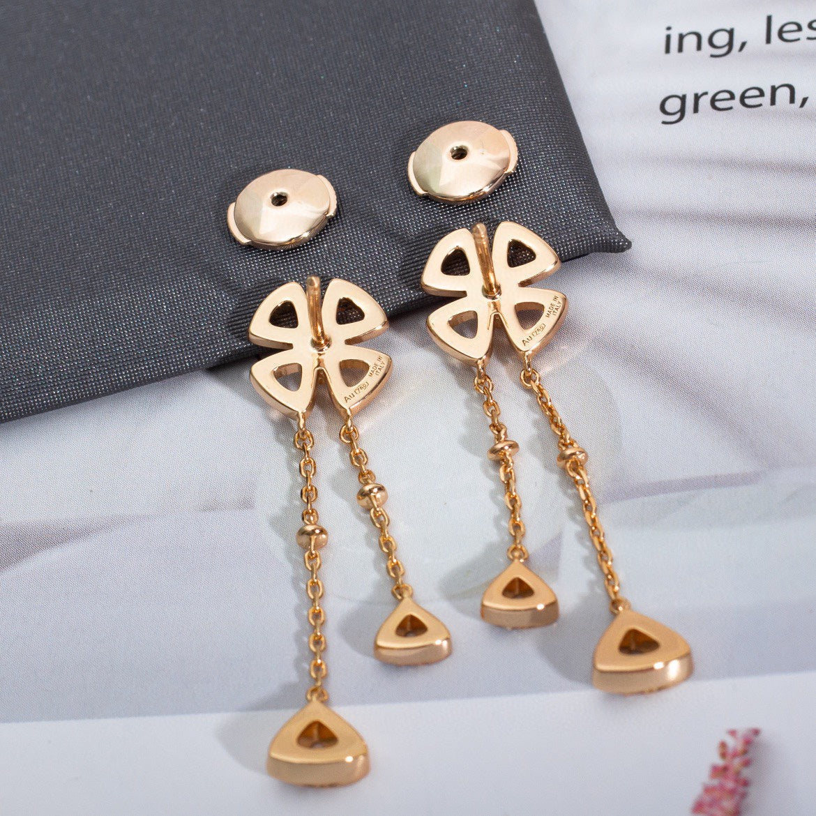 Bvlgari Fiorever Pink Gold Cubic Zirconia Earrings
